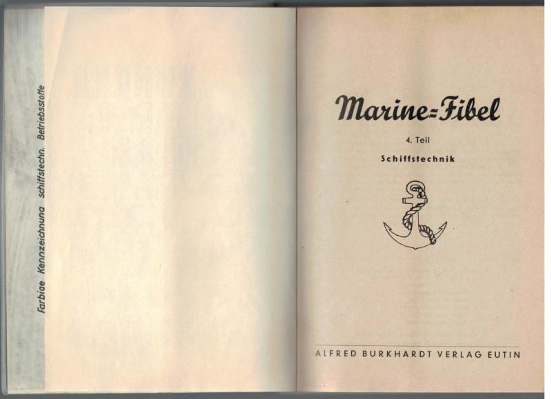 Marine Fibel 4. Teil Schiffstechnik (1 St.) F. Rohlfing